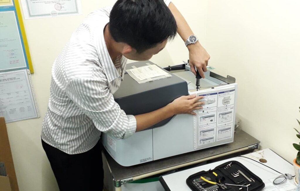 TECOTEC BẢO DƯỠNG VÀ HIỆU CHUẨN MÁY QUANG PHỔ HUỲNH QUANG TIA X EDX-LE TẠI KANEPACKAGE VIỆT NAM