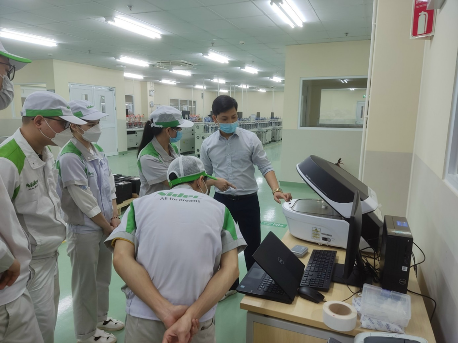 TECOTEC BÀN GIAO MÁY QUANG PHỔ HUỲNH QUANG TIA X EDX-7000 TẠI NIDEC CHAUN CHOUNG VIỆT NAM