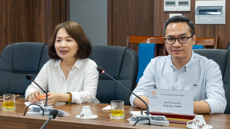 Đại diện TECOTEC Group tại buổi ký kết Biên bản ghi nhớ hợp tác về ứng dụng công nghệ và chuyển đổi số ngành tài nguyên nước.